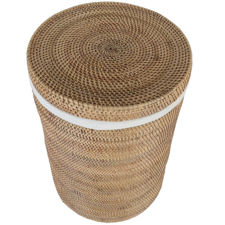 Cesto de roupa suja em rattan Cleo Natural