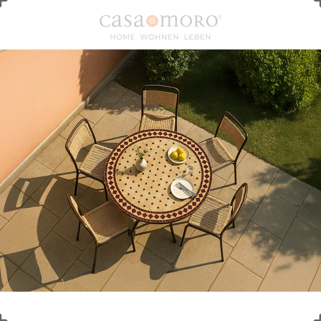 Ø 100 cm, altura 75 cm – mesa de terraço espaçosa para quatro pessoas