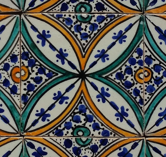 Azulejo pintado à mão – Estilo cerâmico mediterrânico