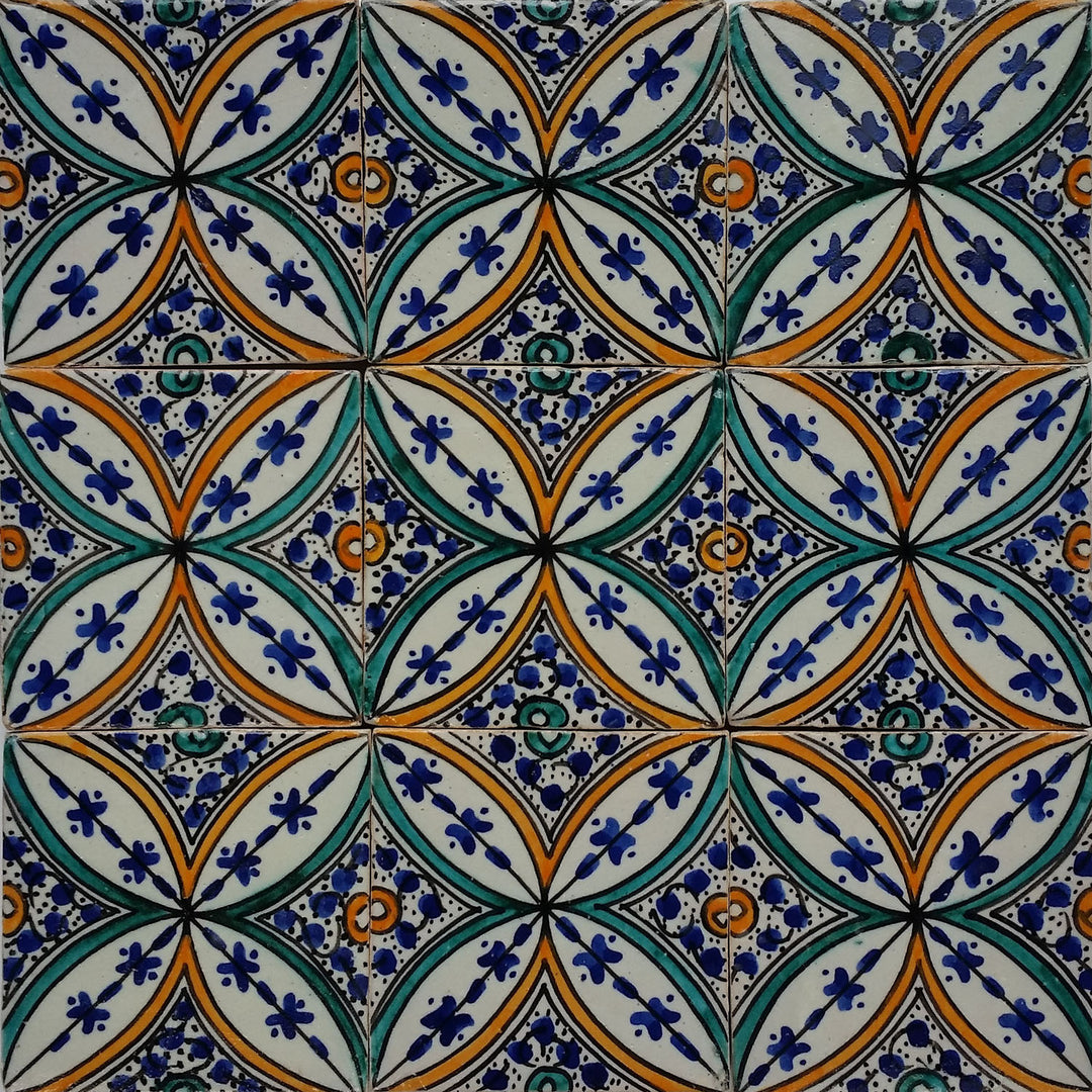 Azulejo pintado à mão – Estilo cerâmico mediterrânico