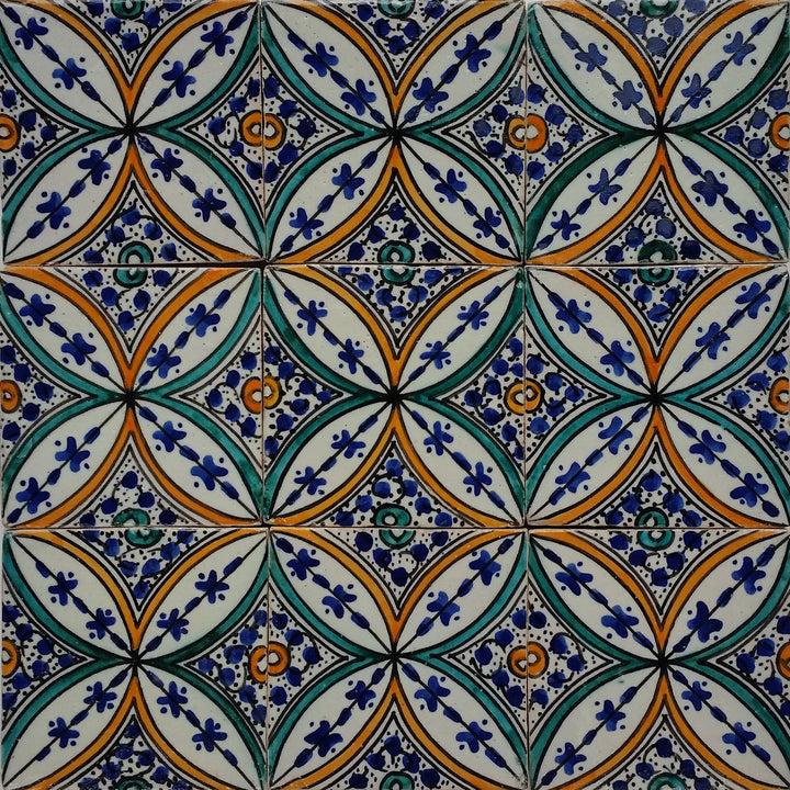 Azulejo pintado à mão – Estilo cerâmico mediterrânico
