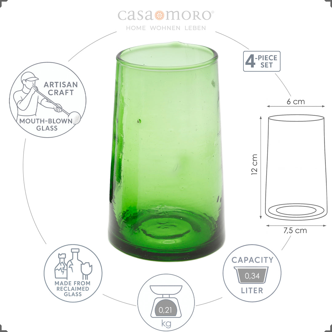 Copo de vidro soprado à boca com uma silhueta marcante – ideal como copo de cocktail ou para bebidas mistas