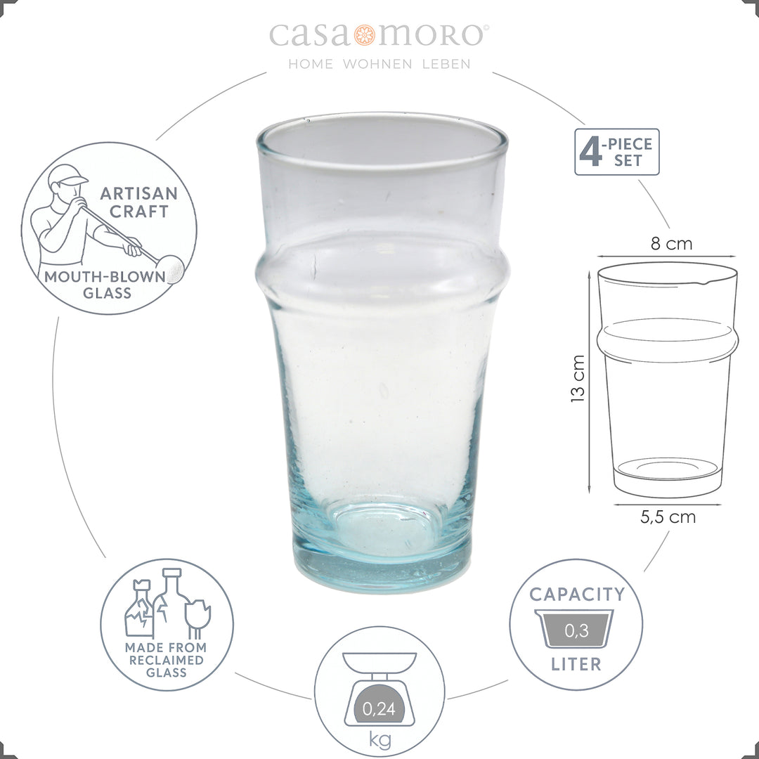 Conjunto de 4 copos de cocktail feitos à mão – elegantes para qualquer ocasião