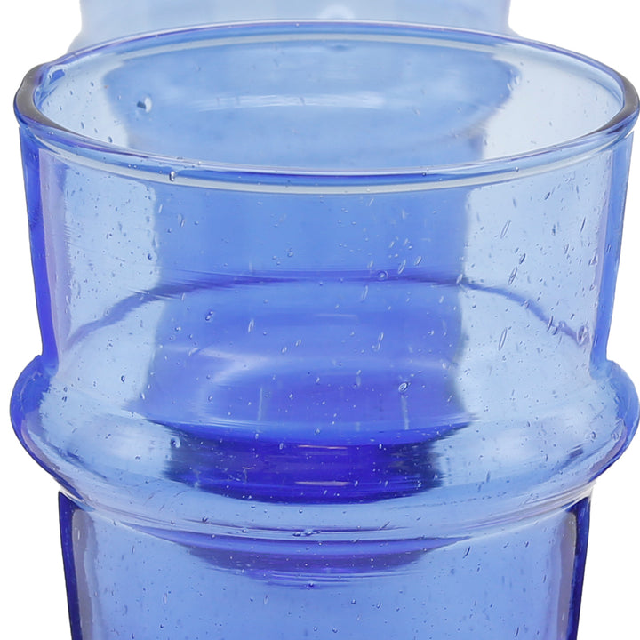 Copos de cocktail azuis feitos de vidro reciclado – elegantes e feitos à mão