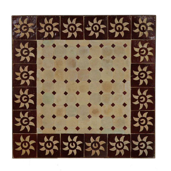 Mesa de mosaico para sofá 60x60 Bordeaux-Sonne