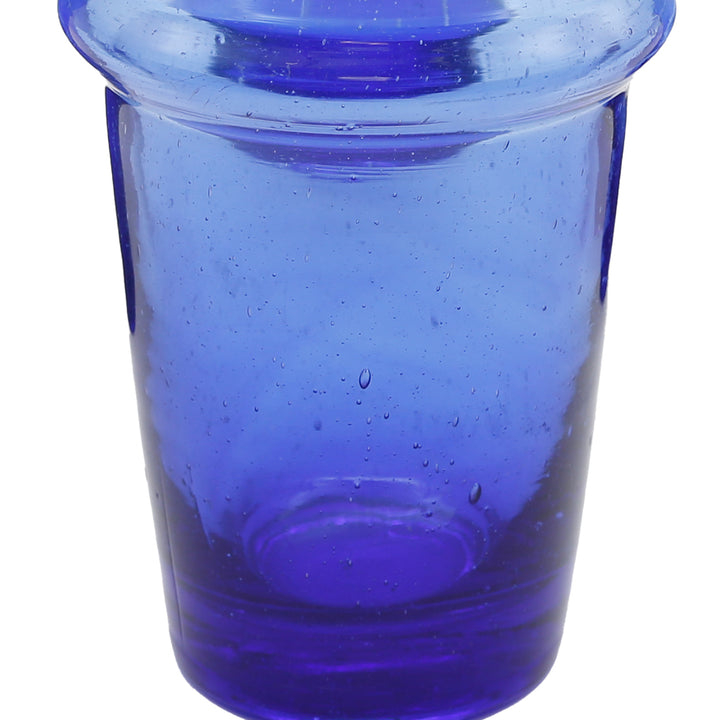 Copo azul para sobremesas – estrutura de vidro com um toque único e fabrico tradicional
