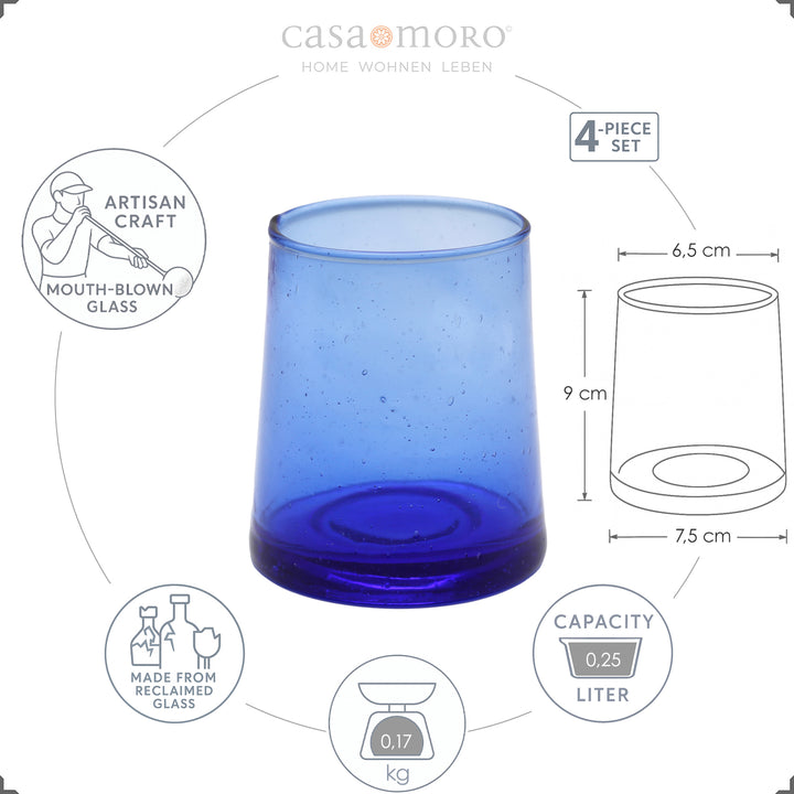 Café gelado servido num copo azul – moderno, feito à mão e com boa aderência