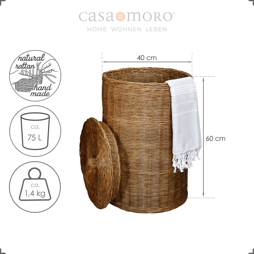 Cesto de arrumação com tampa – 75 l