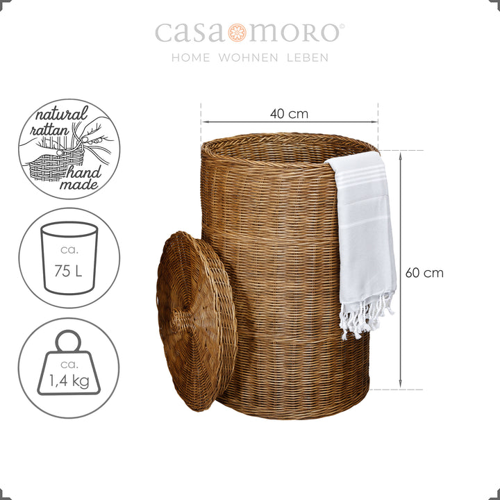 Cesto de arrumação com tampa – 75 l
