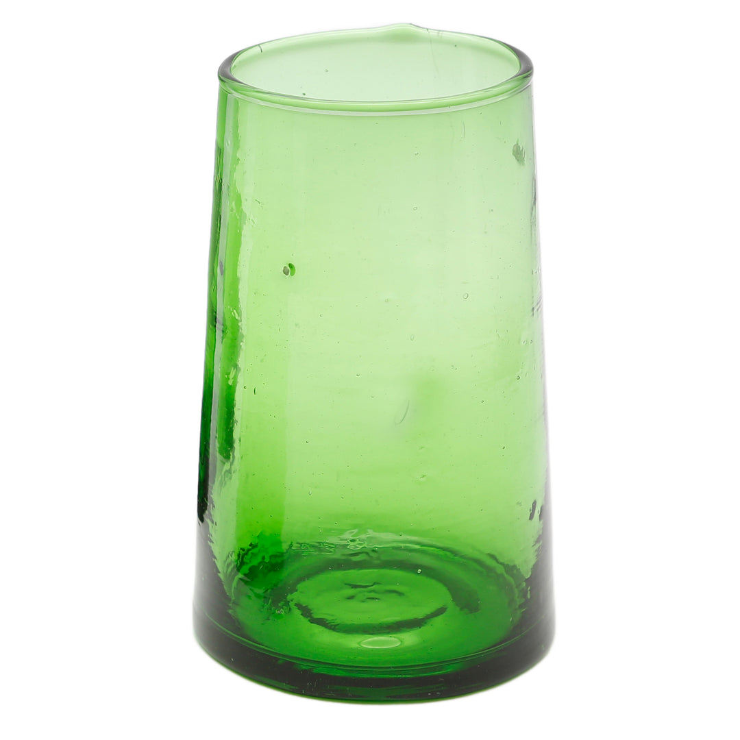 Conjunto de 4 copos de long drink em verde intenso – soprados à mão e com formato ligeiramente cónico