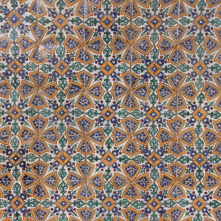 Azulejo pintado à mão – Ornamentação de Marraquexe