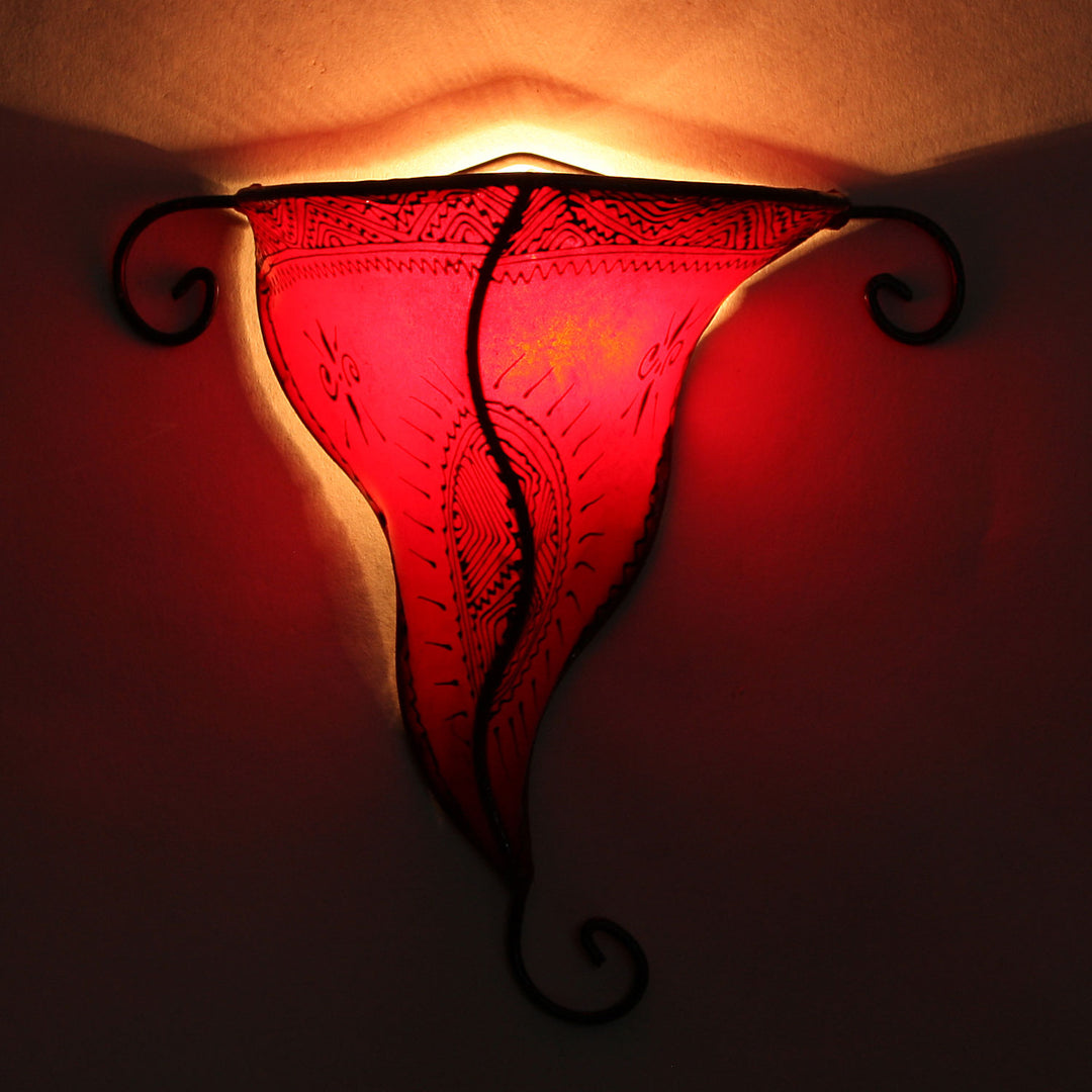 Candeeiro de parede Henna Nouna Vermelho
