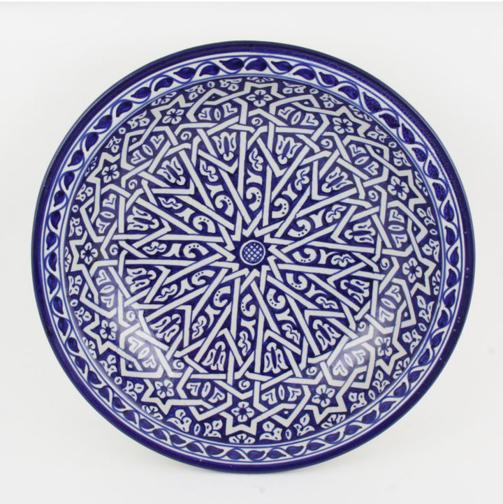 Taça de cerâmica pintada à mão do Marrocos F016