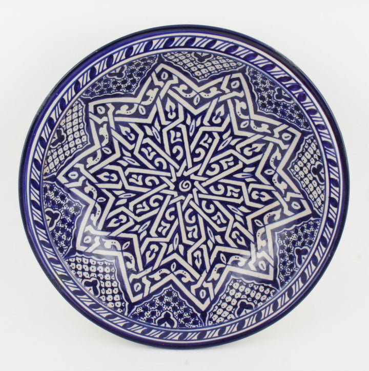 Taça de cerâmica pintada à mão do Marrocos F018