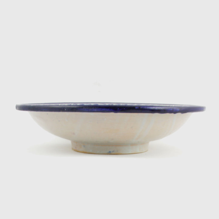 Taça de cerâmica pintada à mão do Marrocos F019