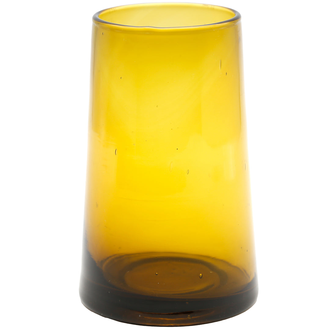 Copos de long drink em vidro reciclado – para cocktails, chá gelado ou aperitivos, em tons quentes