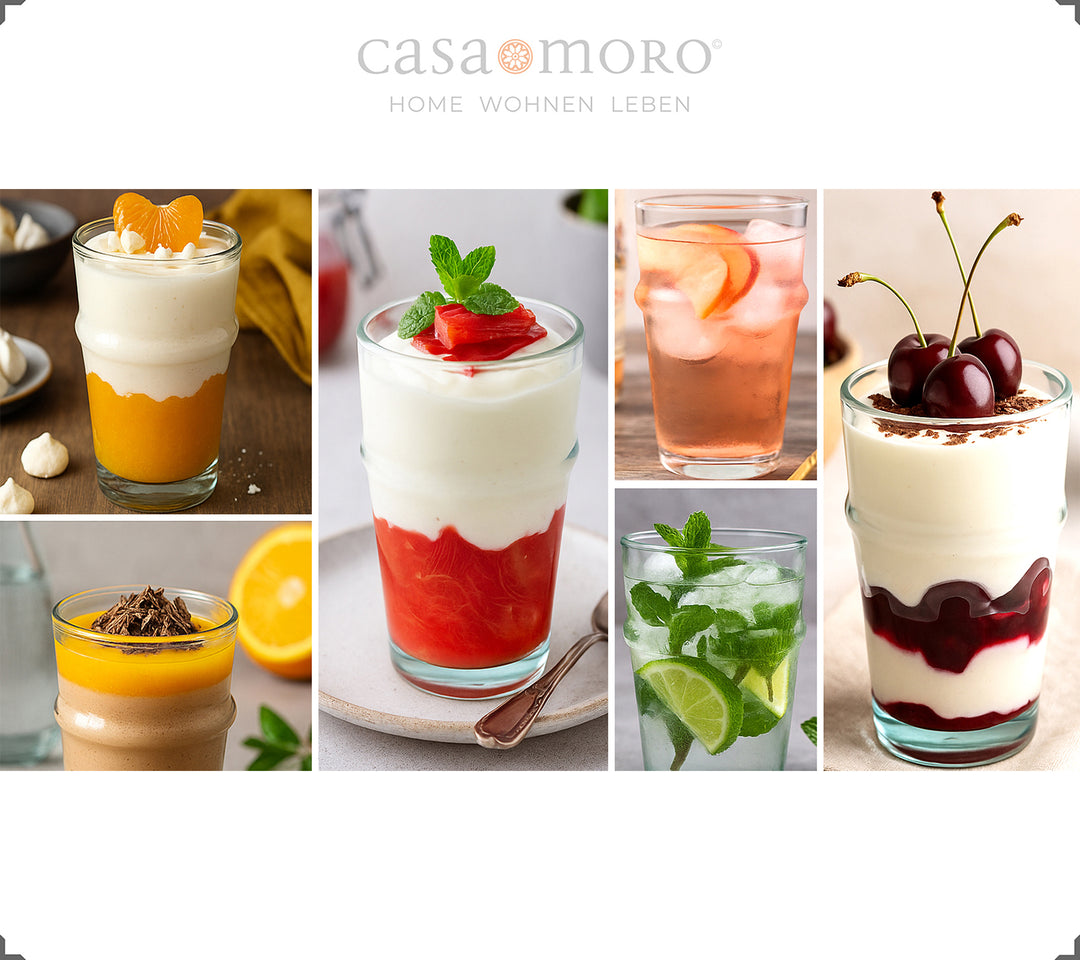 Conjunto de 4 copos transparentes para bebidas longas – perfeitos para o dia-a-dia e para receber convidados 