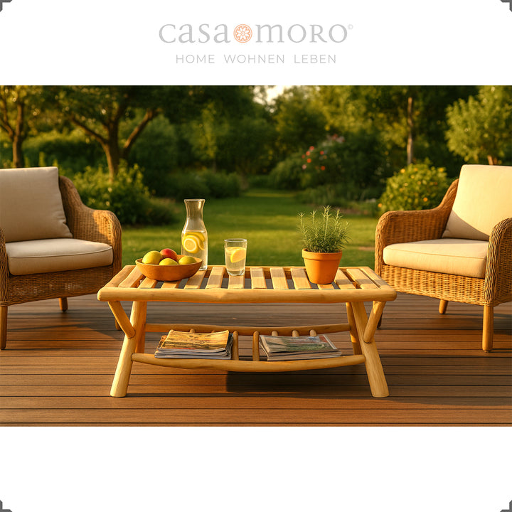 Mesa de centro maciça em madeira, uma mesa elegante para a sala de estar