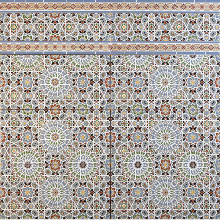 Azulejos de parede marroquinos 50x25 cm – Padrão em mosaico