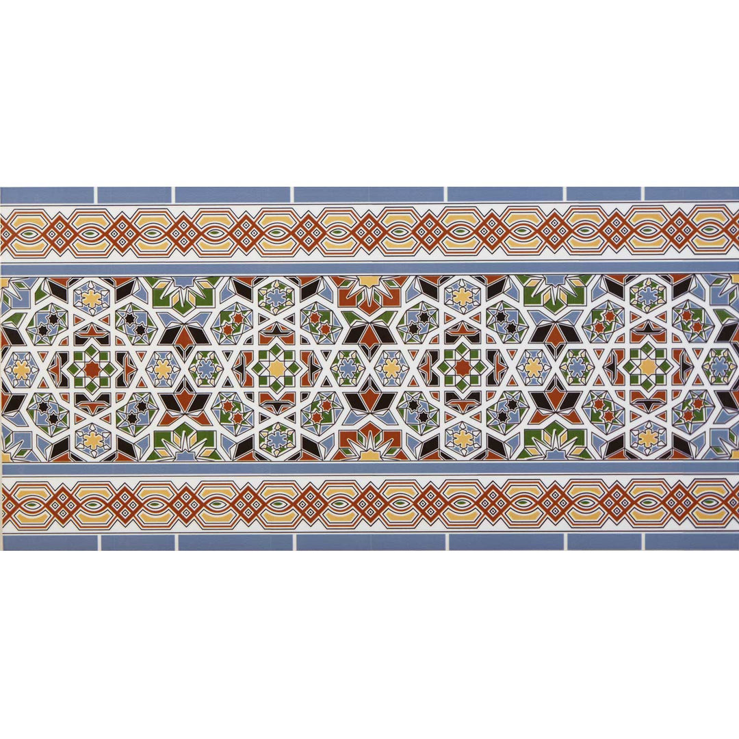 Borda de azulejos orientais 50×25 cm – FL50631