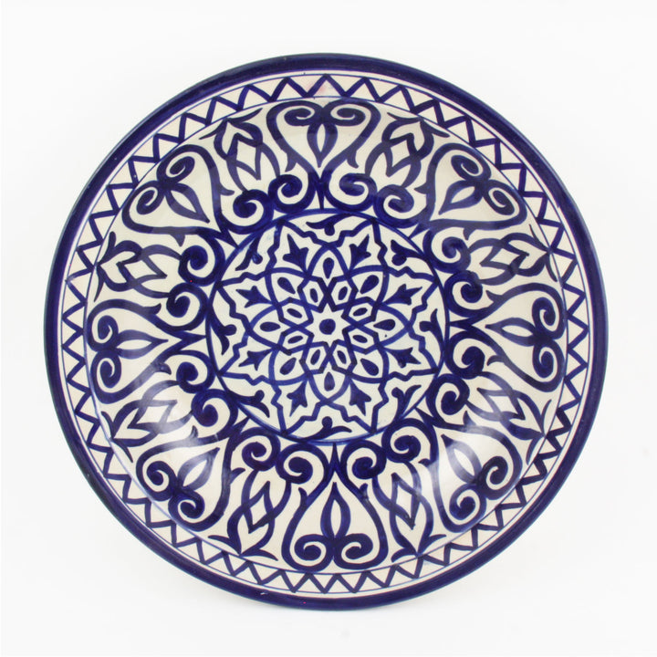 Taça de cerâmica pintada à mão do Marrocos F012