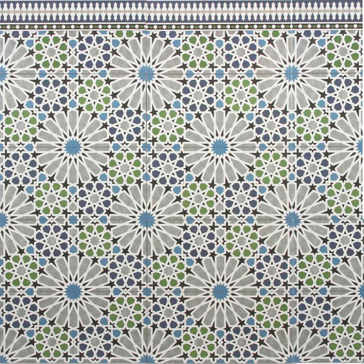 Azulejos de parede marroquinos 50x25 cm – mosaico em forma de estrela