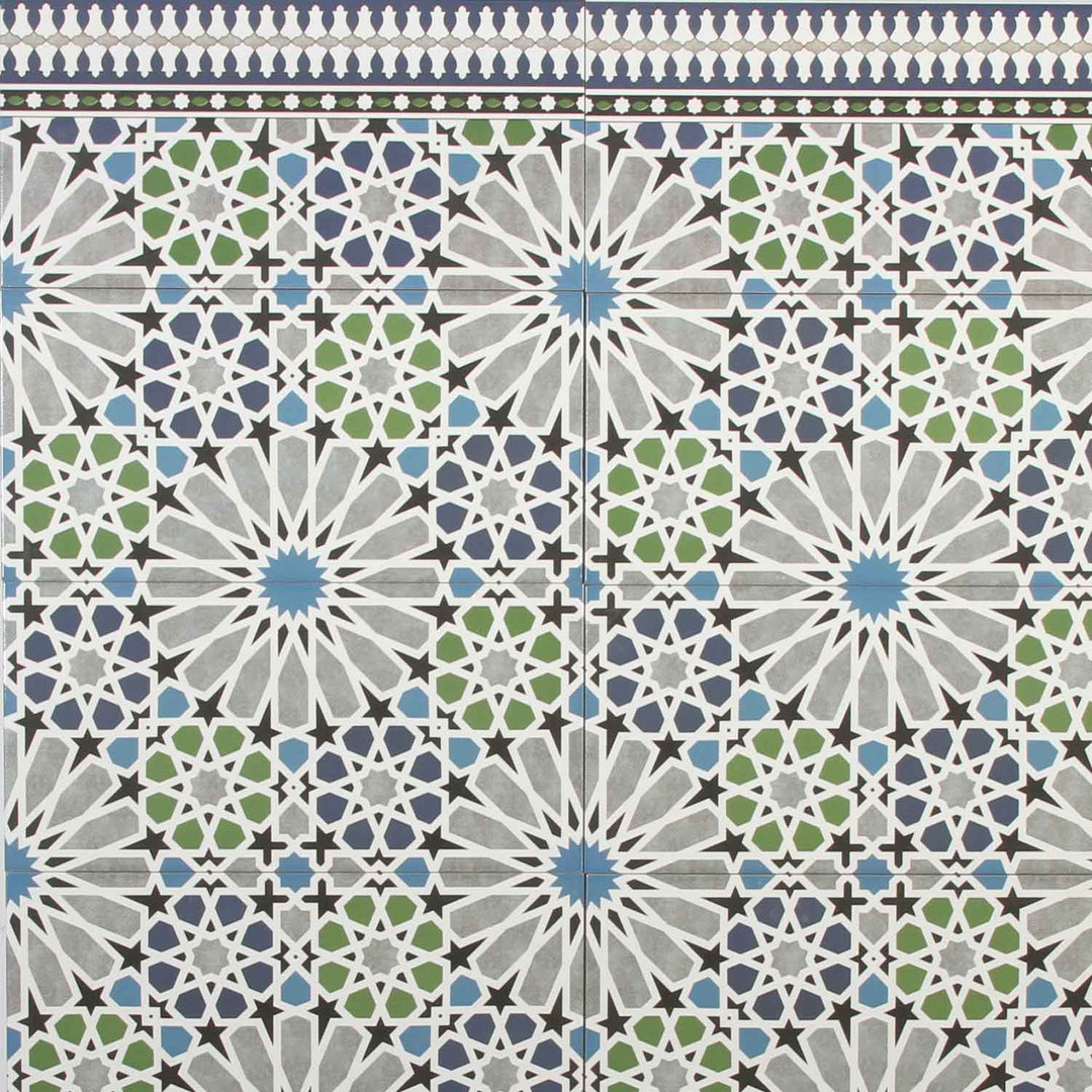 Azulejos de parede marroquinos 50x25 cm – mosaico em forma de estrela