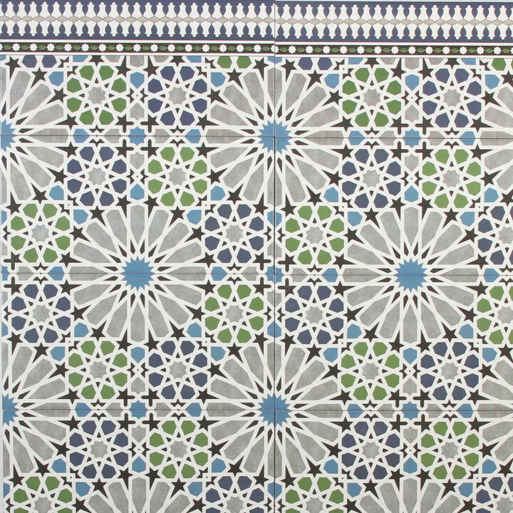 Azulejos de parede marroquinos 50x25 cm – mosaico em forma de estrela