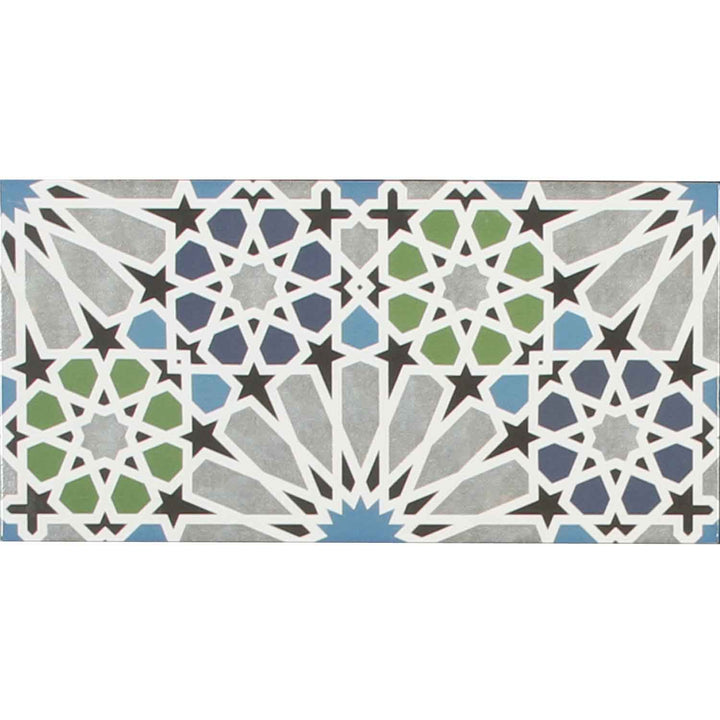 Azulejos de parede marroquinos 50x25 cm – mosaico em forma de estrela