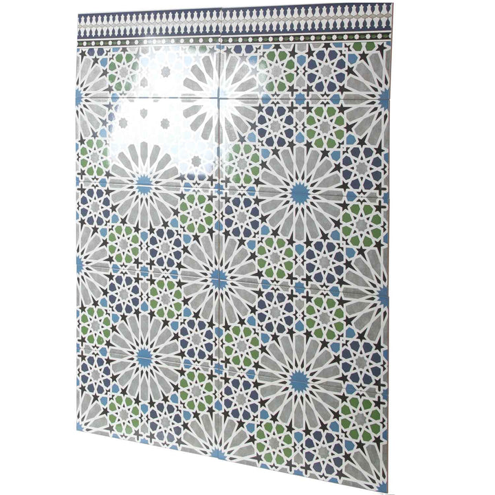 Azulejos de parede marroquinos 50x25 cm – mosaico em forma de estrela