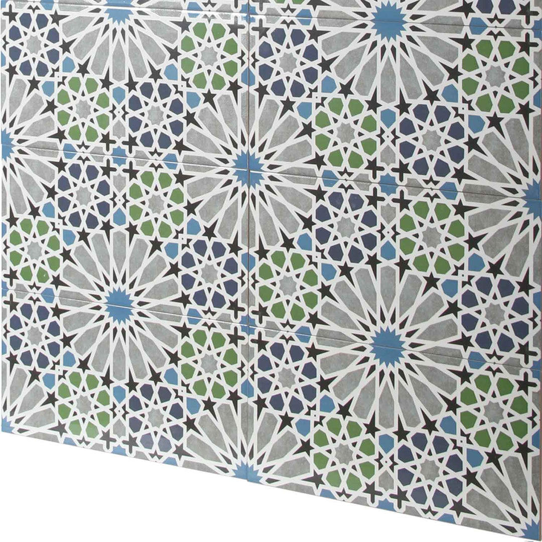 Azulejos de parede marroquinos 50x25 cm – mosaico em forma de estrela
