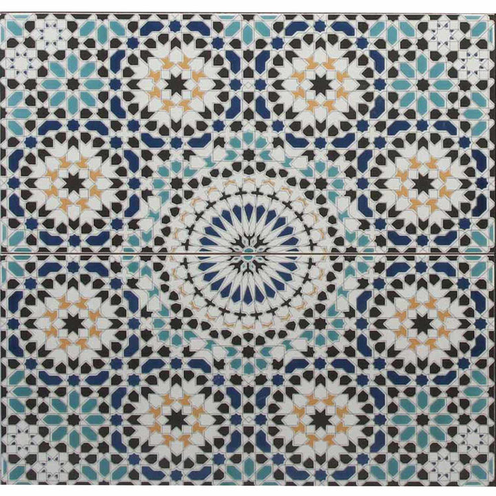 Azulejos de parede marroquinos 50x25 cm – padrão em mosaico
