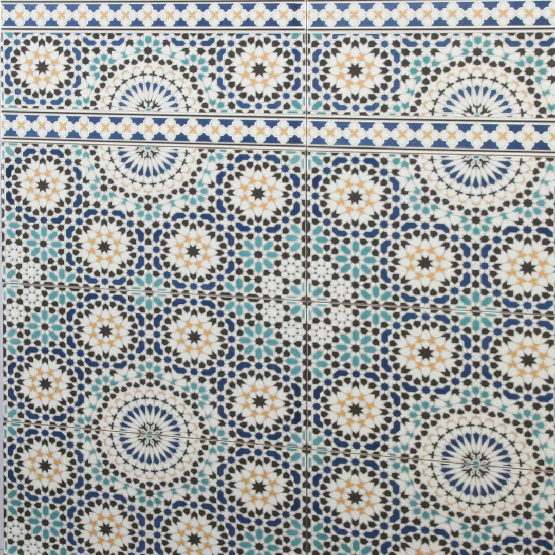 Azulejos de parede marroquinos 50x25 cm – padrão em mosaico
