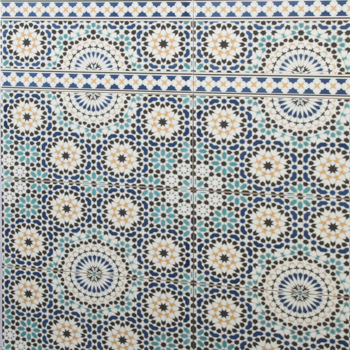 Azulejos de parede marroquinos 50x25 cm – padrão em mosaico