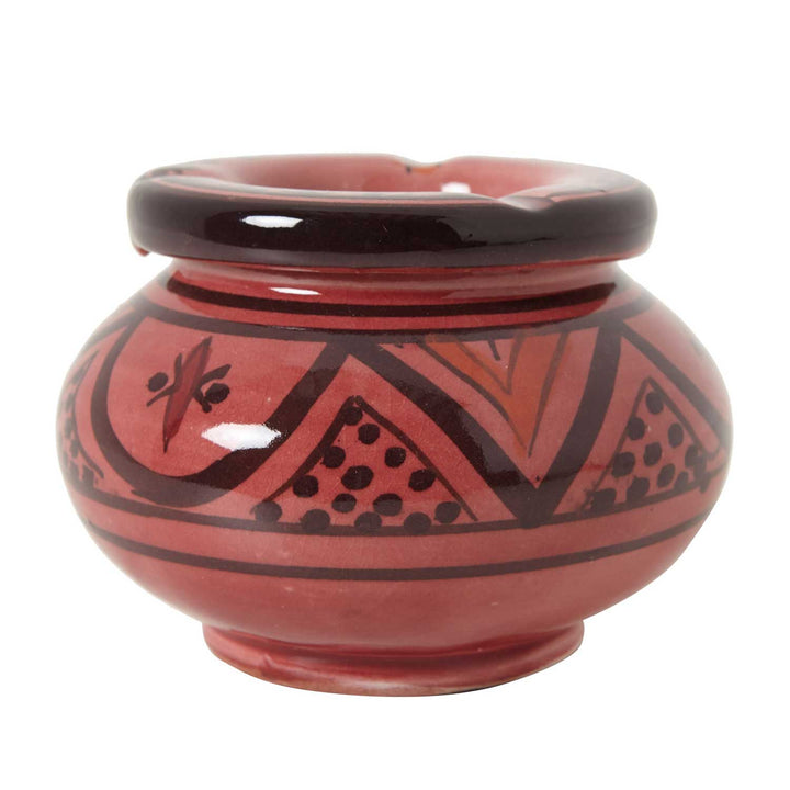 Cinzeiro de cerâmica vermelho