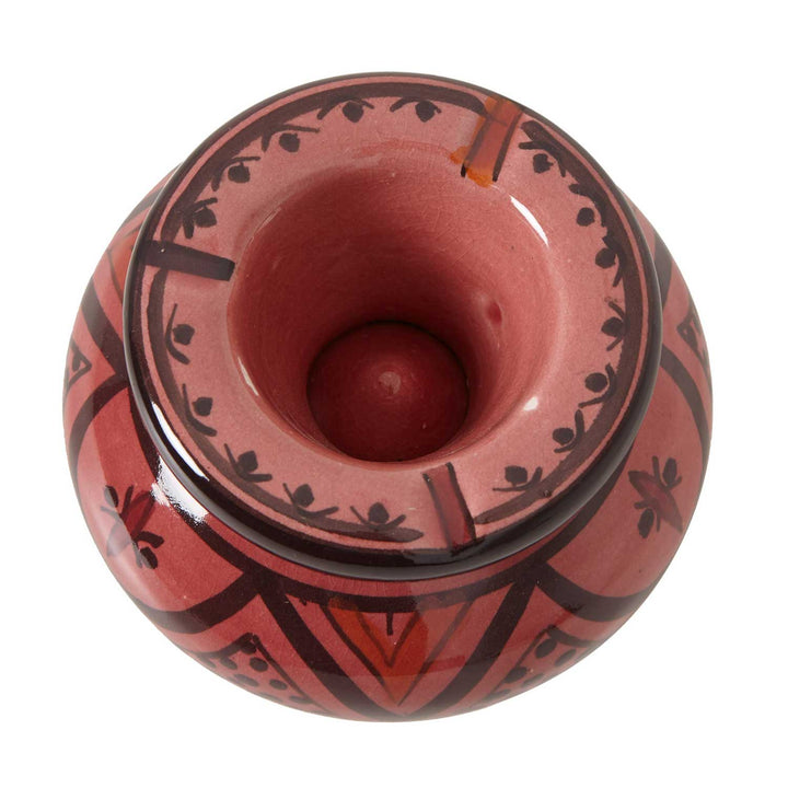 Cinzeiro de cerâmica vermelho