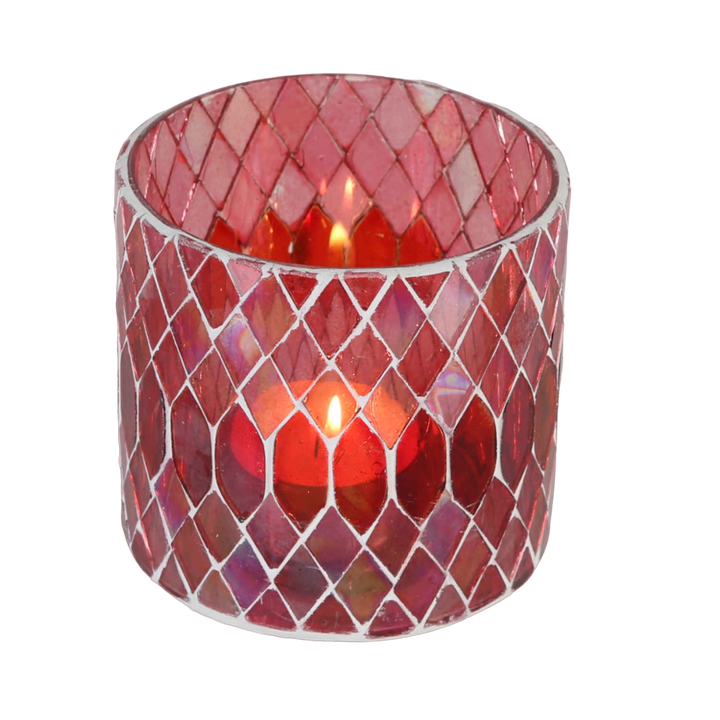 Candeeiro de mesa marroquino com mosaico Rayan Vermelho