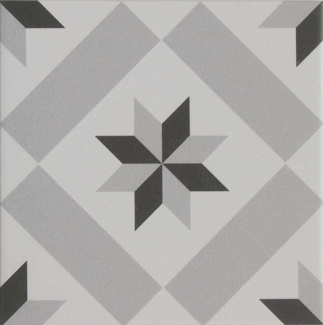 Azulejo marroquino de 20 x 20 cm com efeito de azulejo de cimento