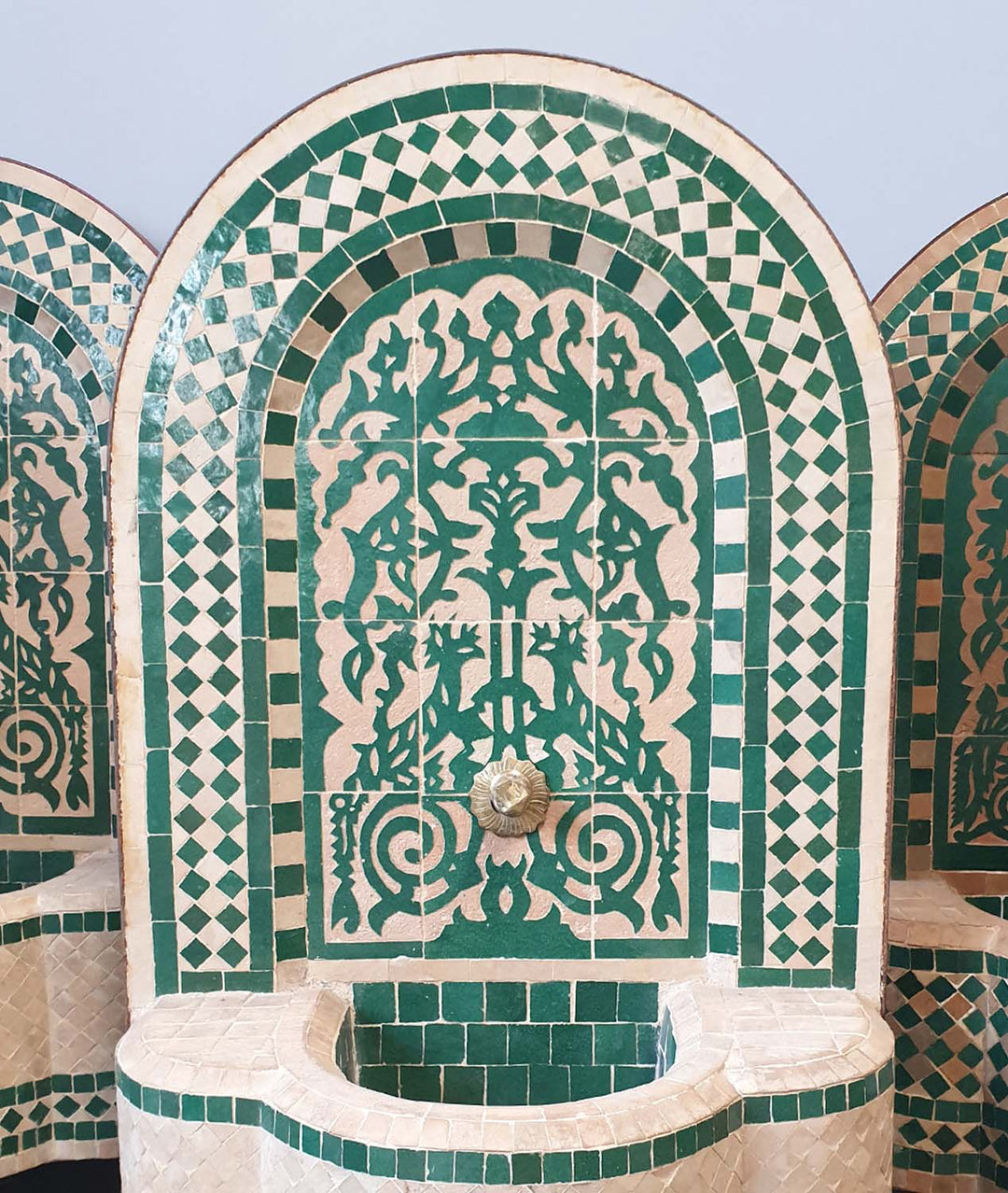 Marrocos - Fonte em mosaico Asfor Verde