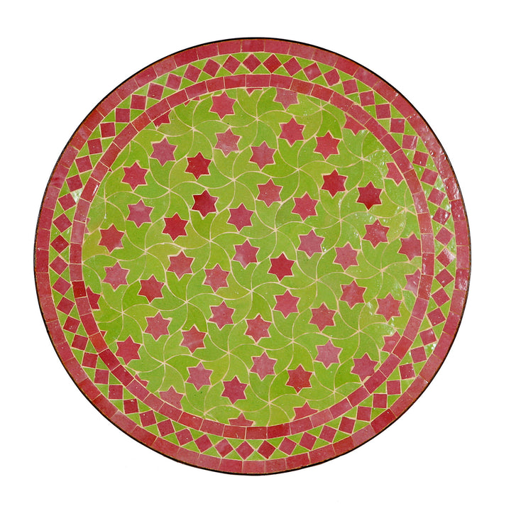 Mesa marroquina com mosaicos