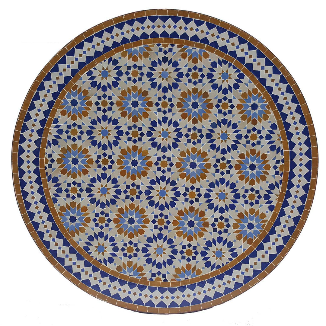 Mesa em mosaico D100 Ankabut Castanho