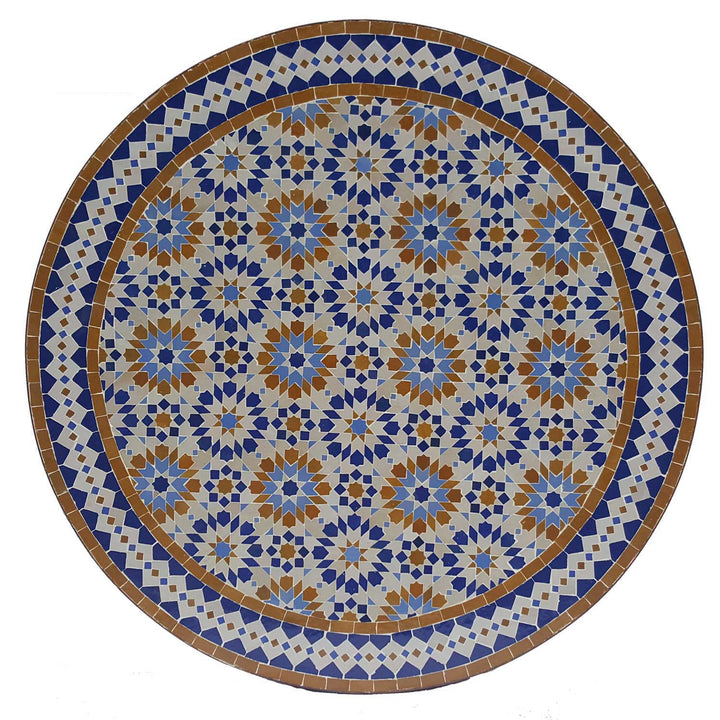 Mesa em mosaico D100 Ankabut Castanho
