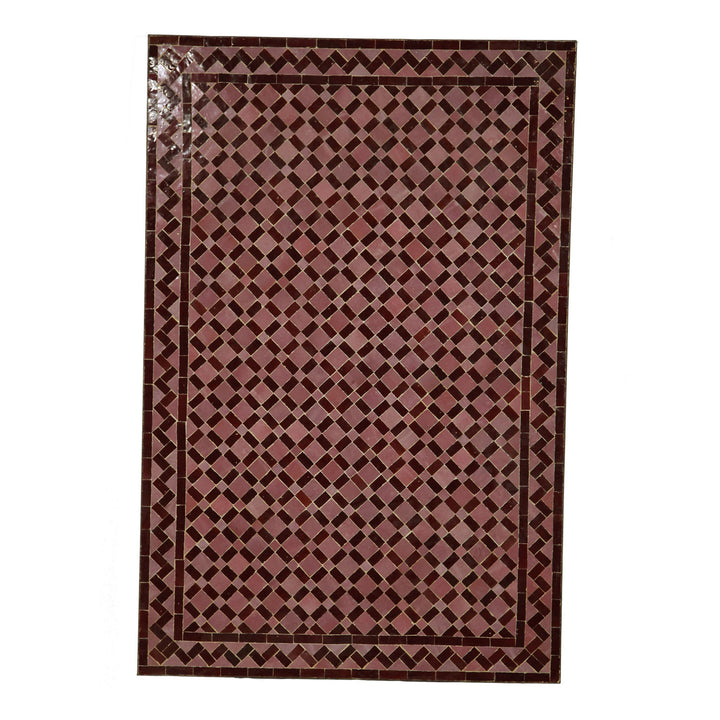 Mesa de jantar Mosaik 120x80, azulejo Bordeaux