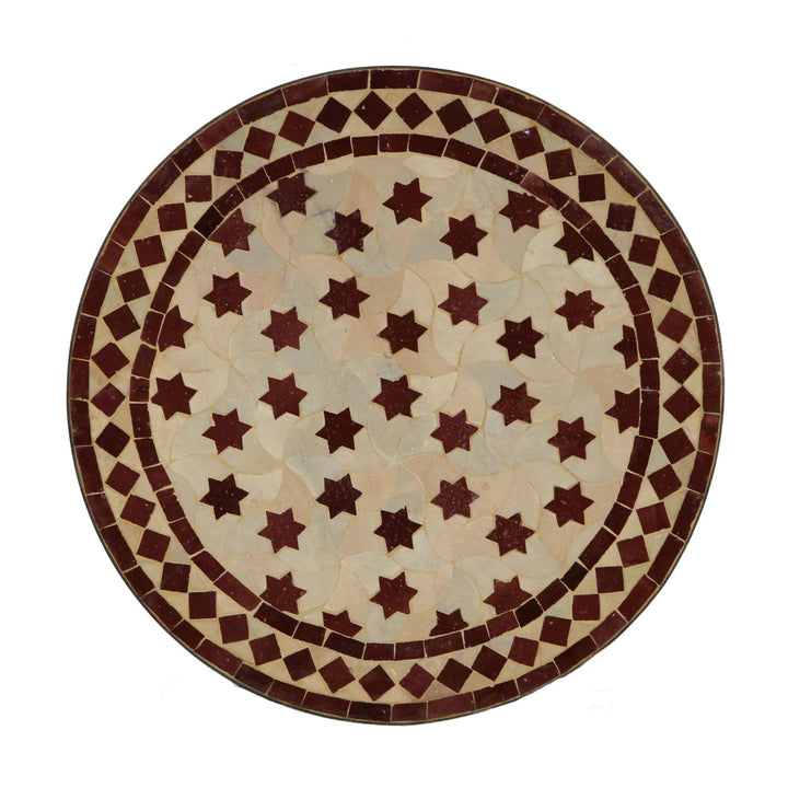 Mesa em mosaico do Marrocos - Redonda - M60-27