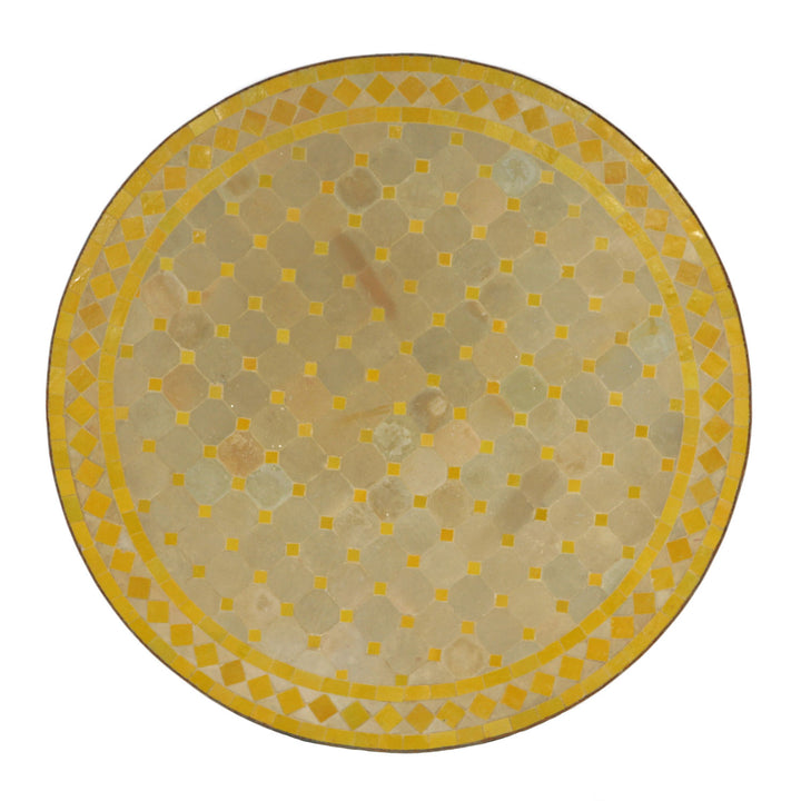 Mesa em mosaico D80 Amarelo Losango