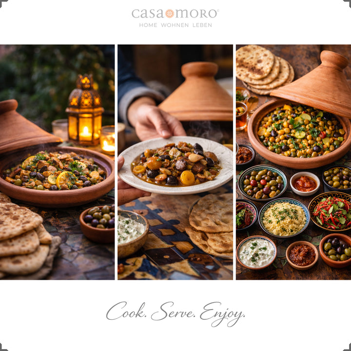 Tajine natural de Marrocos, 30 cm, com especiarias aromáticas e prato vegetariano
