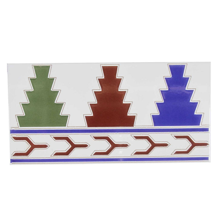 Borda de azulejos marroquinos 28×14 cm – Friso decorativo oriental