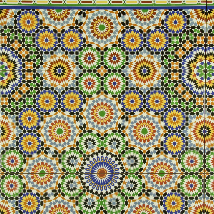 Azulejos de parede orientais 50x25 cm – Cerâmica multicolorida