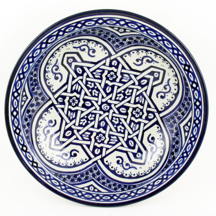 Taça de cerâmica pintada à mão do Marrocos F011