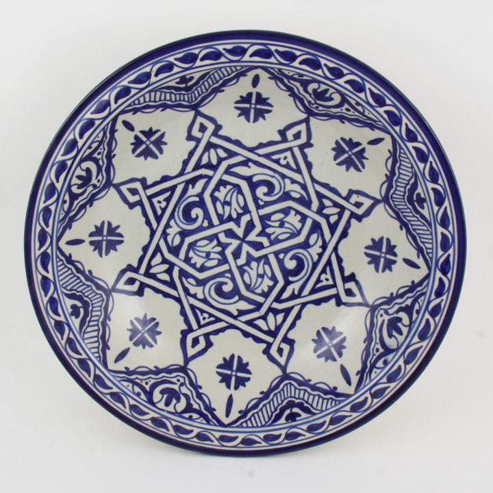 Taça de cerâmica pintada à mão do Marrocos F013